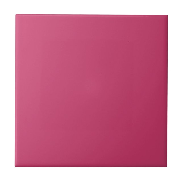 Hot Pink Matches Fractal Pattern 1: Ceramic Tile (Front)