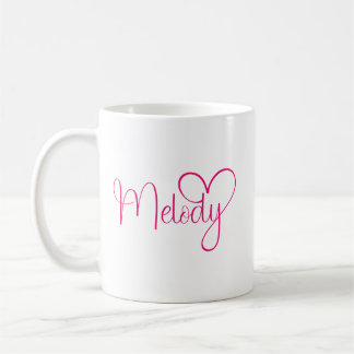 Hot Pink Melody Heart Coffee Mug