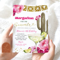 Hot Pink Mexican Cactus Floral Fiesta Margarita