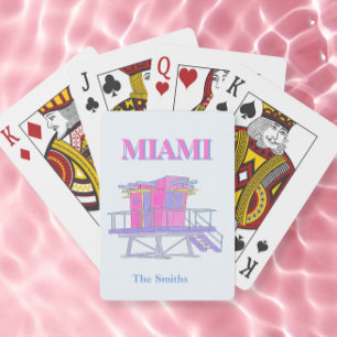 Hot Pink Miami  Playing Cards
