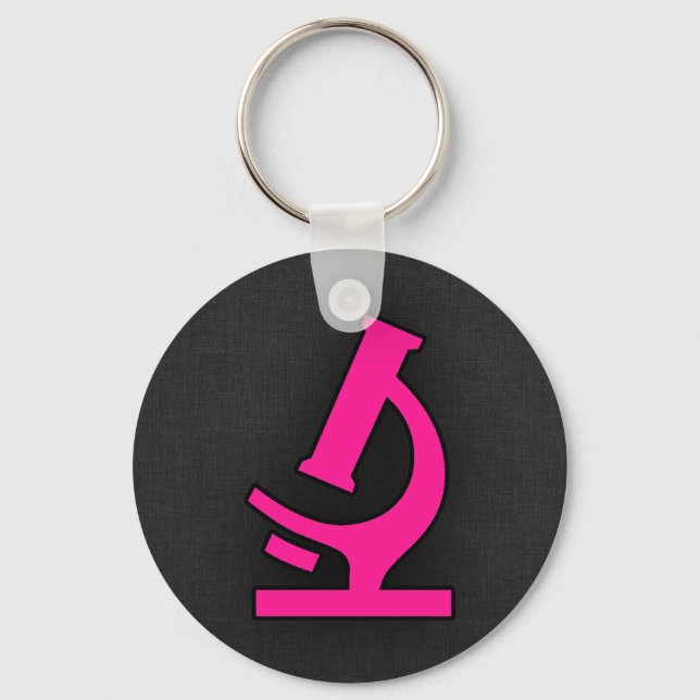 Hot Pink Microscope Key Ring (Front)
