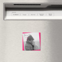 Hot Pink Modern B/W Photo Save the Date