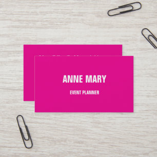 Hot Pink Modern Bright Colorful Professional 2025 Business Card