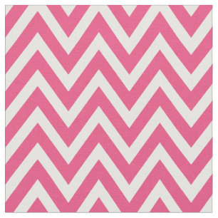 Hot Pink Modern Chevron Stripes Fabric