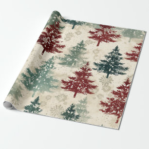 Hot Pink Modern Groovy Christmas  Wrapping Paper