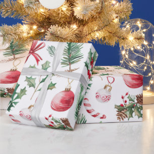Hot Pink Modern Groovy Christmas Wrapping Paper