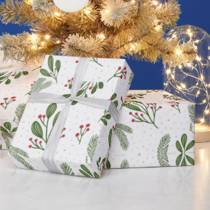 Hot Pink Modern Groovy Christmas  Wrapping Paper