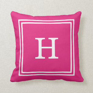 Hot Pink Monogram Cushion