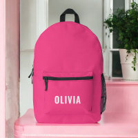 Hot Pink Monogram Girl's Back to School