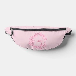 Hot Pink Monogram Name Girl's Script  Bum Bags