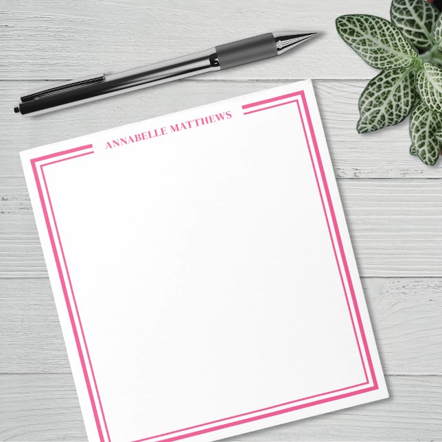 Hot Pink Monogram Notepad (Hot Pink Monogram Notepad)