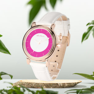 Hot pink monogram personalised eWatch Watch