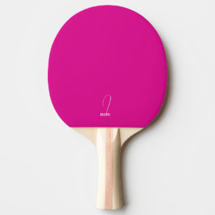 Hot Pink Monogrammed Ping Pong Paddle