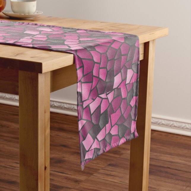 Hot Pink Mosaic Table Runner (In Situ)