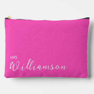 Hot pink Mrs newly married Accessory Pouch