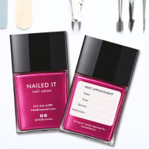 Hot Pink Nail Polish Bottle Nail Salon Appointment