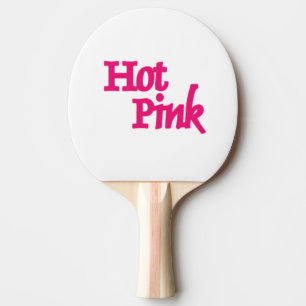 Hot Pink name white ping pong paddle