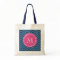Hot Pink, Navy Blue Chevron | Your Monogram