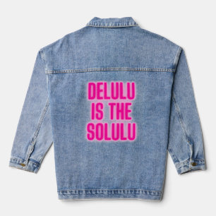 Hot Pink Neon Delulu is the Solulu Denim Jacket