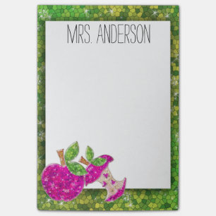 Hot Pink Neon Green Teachers Apple Classroom Notes