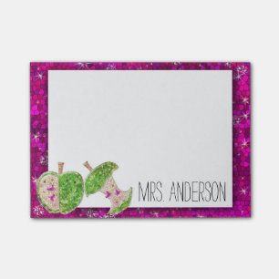 Hot Pink Neon Green Teachers Apple Classroom Notes