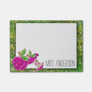 Hot Pink Neon Green Teachers Apple Classroom Notes