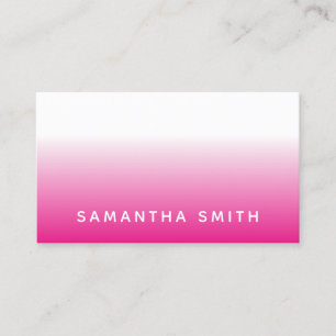 Hot Pink Ombre Business Card