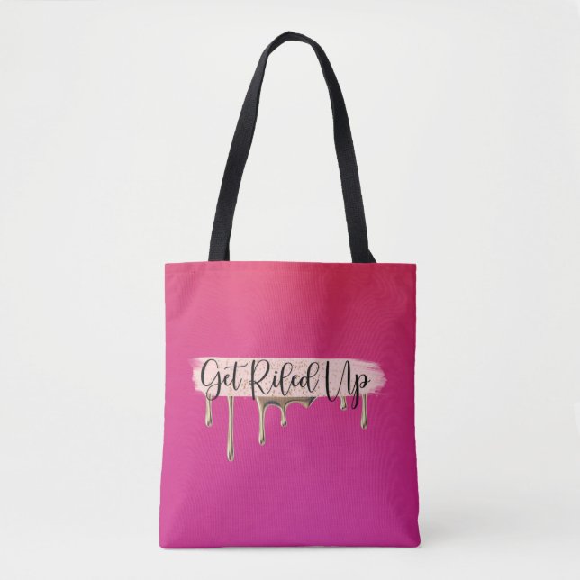Hot pink ombré tote (Front)