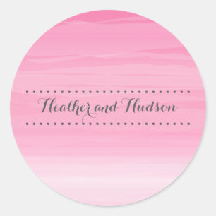 Hot Pink Ombré Wedding Sticker