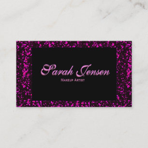 Hot Pink on Black Business Card
