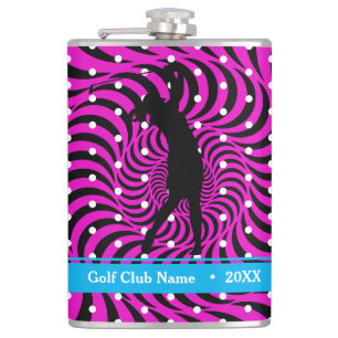 Hot Pink Opti-Dot "Birdie Juice" Bottle Flask