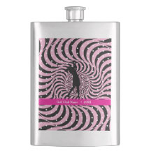 Hot Pink Opti-Dot "Birdie Juice" Bottle Flask