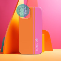 Hot Pink Orange Elegant Modern Minimal Design Name