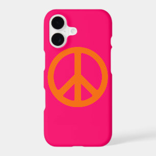 Hot Pink Orange Peace Sign