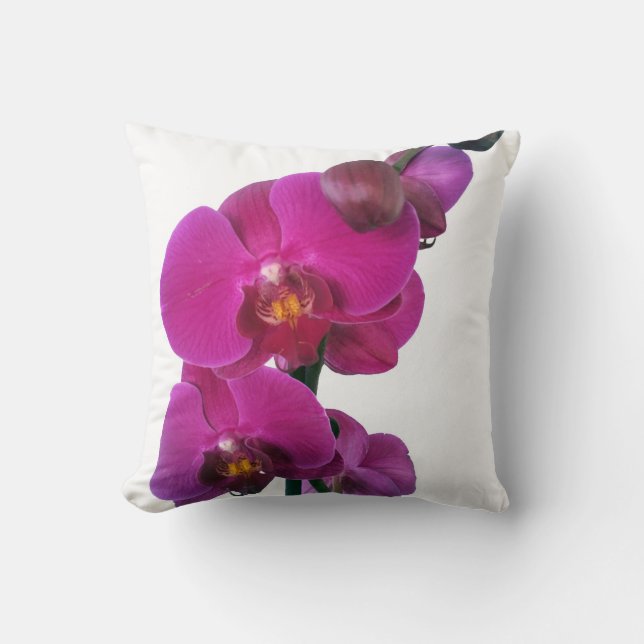 Hot Pink Orchid Cushion (Front)