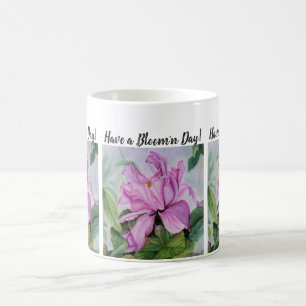 Hot Pink Orchid Watercolor Flower Coffee Mug