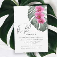 Hot Pink Orchids Tropical Paradise Bridal Shower