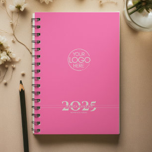 Hot Pink Overlapping Text Logo Weekly Planner