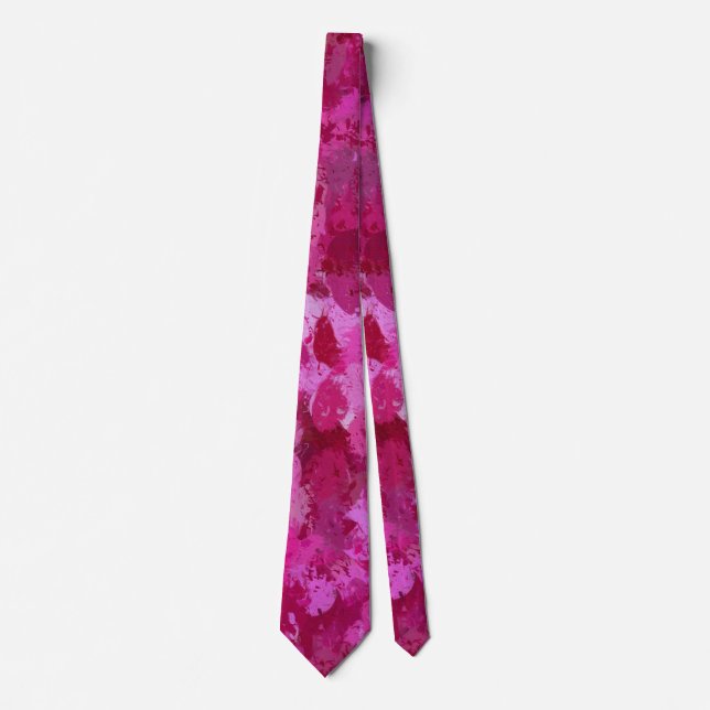 Hot Pink Paint Balls  Tie (Front)