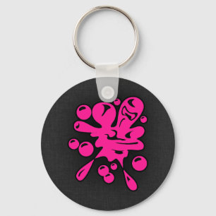 Hot Pink Paintball Key Ring