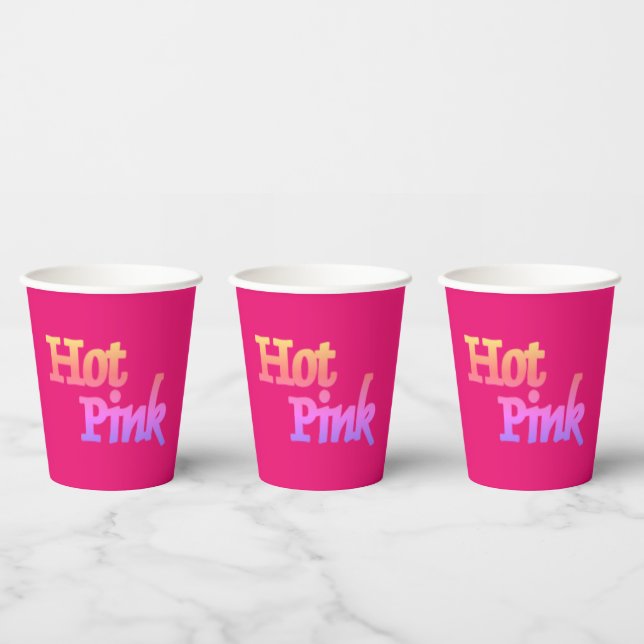 Hot Pink paper cups (Multi)