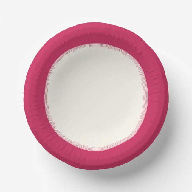 Hot Pink Paper Plate (Front)