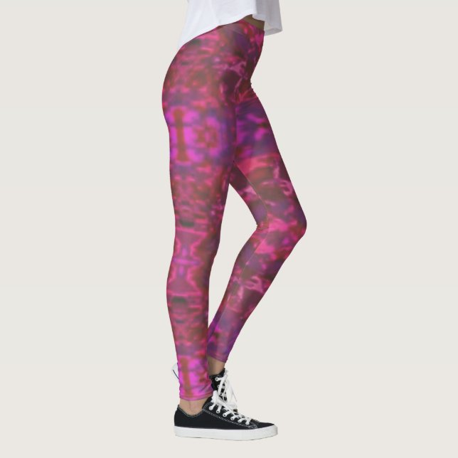 Hot Pink Passionate Purple! Fun Yoga Pant Leggings (Right)