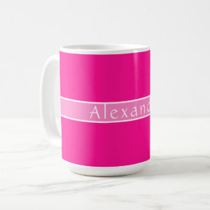 Hot Pink Personalised Name Coffee Mug