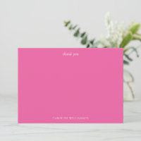 Hot Pink Personalised Name Elegant Stationery