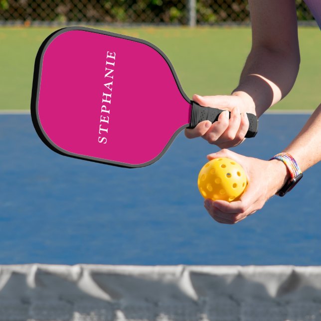 Hot Pink Personalized Name  Pickleball Paddle (Insitu)