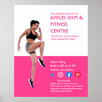 hot pink Photo gym personal trainer fitness Flyer