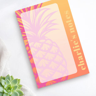 Hot pink pineapple orange yellow gradient retro post-it notes