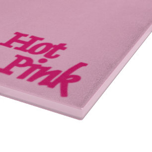 Hot Pink pink glass cutting board