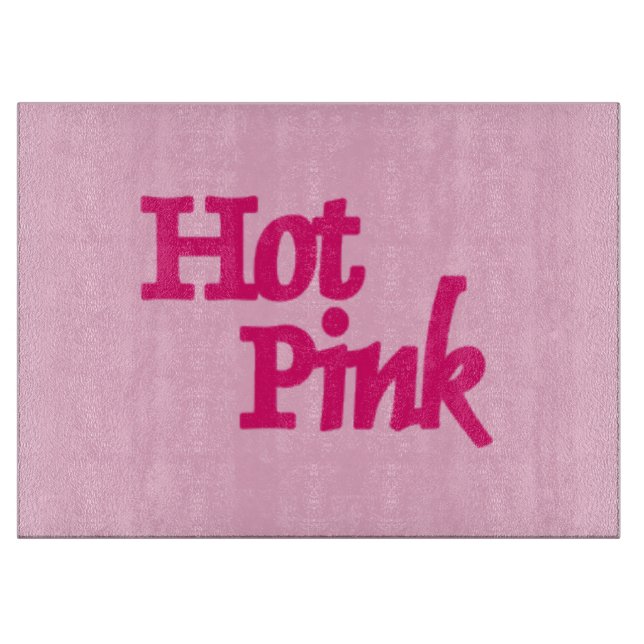 Hot Pink pink glass cutting board (Front)